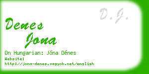 denes jona business card