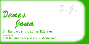 denes jona business card